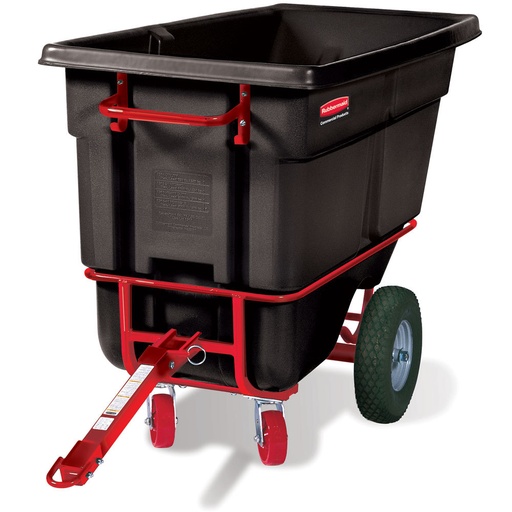 [FG130641BLA-O] Contenedor volcador 1400 lb negro trabajo pesado (Outlet) - Rubbermaid Importados