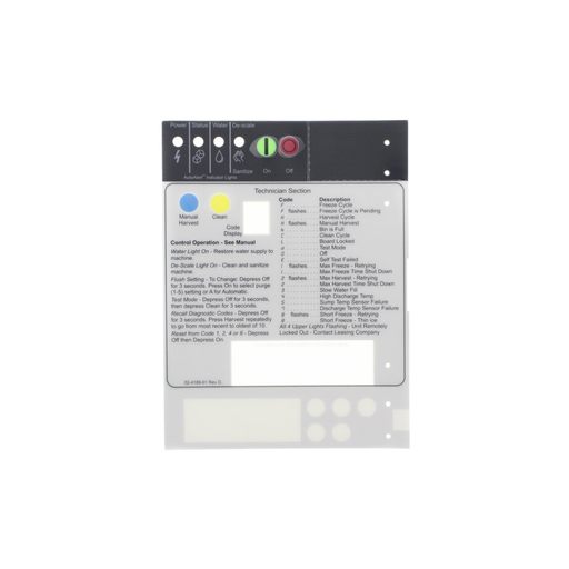 [02-4189-01] Label - controller - Scotsman USA