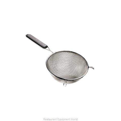 [18096] Colador de 15.8cm doble trama en acero inoxidable con mango plástico sanitario - Browne