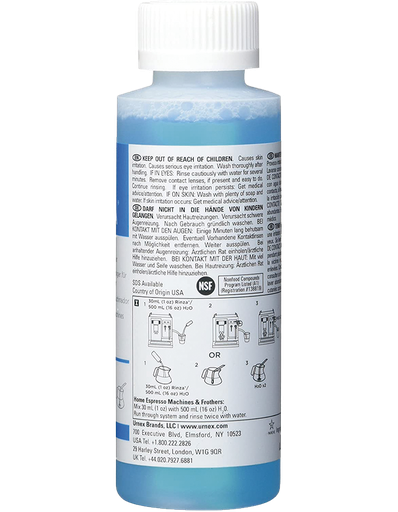 [12-MILK20-4-O] Limpiador liquido rinza para capuchinador, Botella 4oz (Outlet) - Urnex