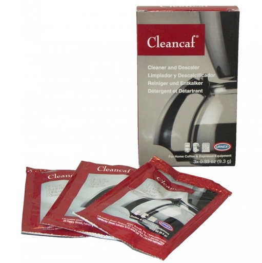 [14-CL12-3-13-O] Polvo limpiador y eliminador de sarro cleancaf home sobres 9gr (Outlet) - Urnex