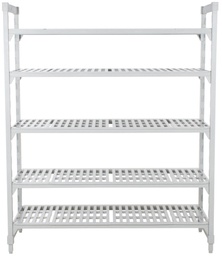 [CPU214884V5PKG480] Unidad Inicial de estantería Premium ventilada con 5 entrepaños de 21 x 48 x 84&quot; - Cambro