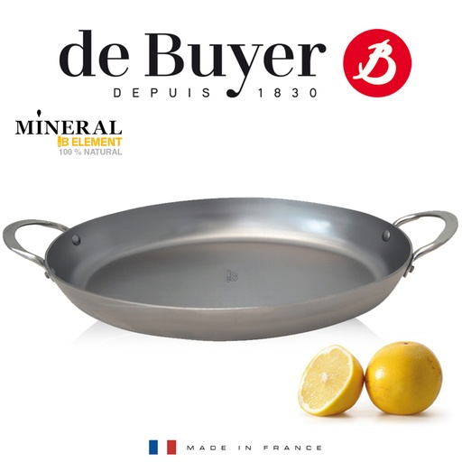 [5651.36] Cazuela ovalada de hierro calidad superior 3 mineral B - De Buyer
