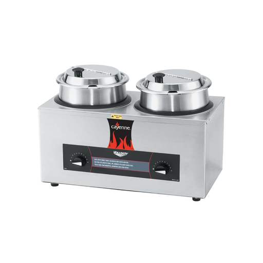 [72040] Retermalizador de 2 receptáculos con dos insertos de 3.9 litros c/u con tapa - Vollrath