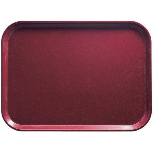 [1418522] Bandeja Camtray en fibra de vidrio con bordes reforzados en aluminio color vino tinto - Cambro