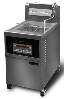[OFG-341C] Freidor abierto de alta capacidad (90 lbs de aceite) a gas con control Computron 8000 y sistema de filtración incorporado - Henny Penny