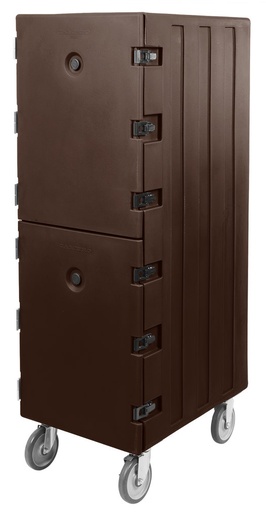 [1826DTC131] Carro isotermico Camcart de doble compartimiento para bandejas y latas, color café oscuro - Cambro USA