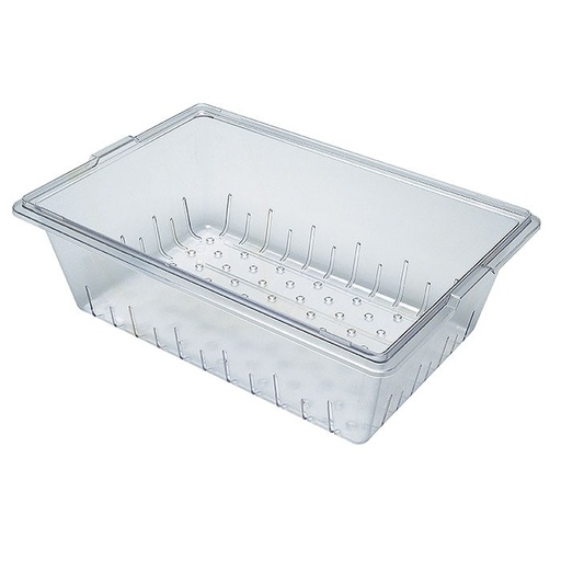 [18268CLRCW135] Escurridor de plástico transparente para alimentos (18"x 26" x 9") Camwear - Cambro