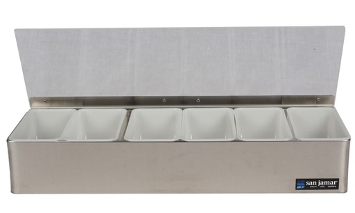 [4702] Organizador de condimentos en acero de 6 recipientes de 1 pinta - Vollrath