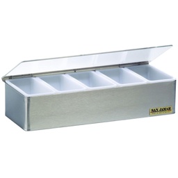 [B4155L] Caja condimentos 5 compart - San Jamar