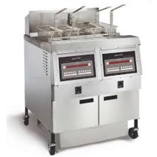 [OFG322C-3C] Freidor abierto a gas Computron 8000 con sistema de filtración incorporado de dos tinas con triple canastilla cada tanque - Henny Penny