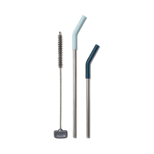 [11300100​] Set de 3 piezas de Pitillo Reutilizable Azul / Verde - Oxo