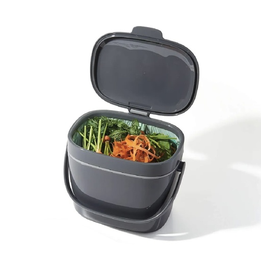 [13294600] Recipiente de Compostaje de Fácil Limpieza - Carbón - 1.75 Gal / 6.62 L - Oxo