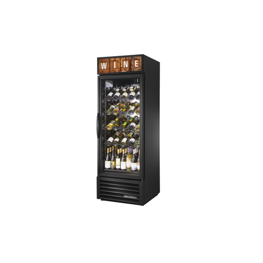 [GDM-23W-HC-TSL01] Exhibidor de vinos refrigerado, 1 puerta de vidrio, luz led, refrigerante HC R290, 27" de frente - True