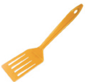 Espátula ranurada para plancha, color amarillo. Dimensiones: 75  x 280 mm - Franke
