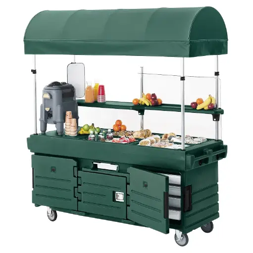 [KVC854C519] Carro Camkiosk con toldo, color verde - Cambro USA