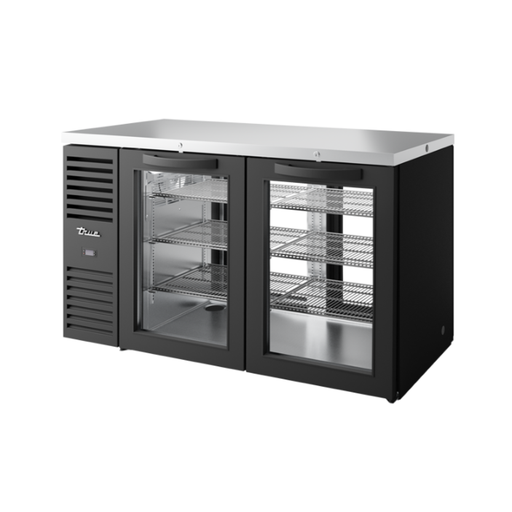 [TBR60-PTSZ1-L-B-11-11-1] Refrigerador de bar de 60" Pass-thru con puertas deslizantes de vidrio Low-E - True