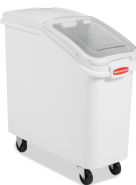 [FG360088WHT] Recipiente blanco con ruedas ProSave para ingredientes 400 tazas - Rubbermaid Local